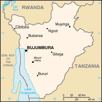 Map Burundi Travel Insurance